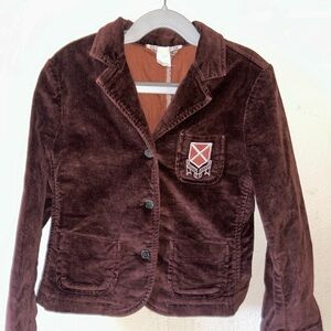 Bonpoint schoolgirl blaer Brown Velvet corduroy 8